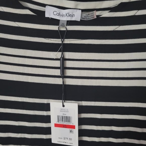 Calvin Klein striped‎ tunic NWT Size XS - Picture 2 of 6